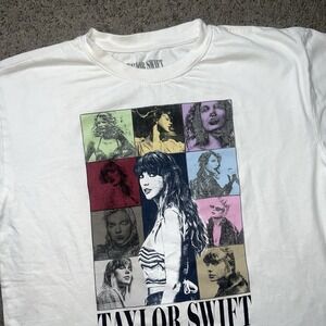 Taylor Swift Shirt Mens Large White The Eras Tour Graphic Concert 2023 Tee